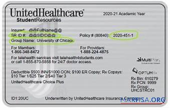 Blank USA UnitedHealthCare health insurance card download for verification